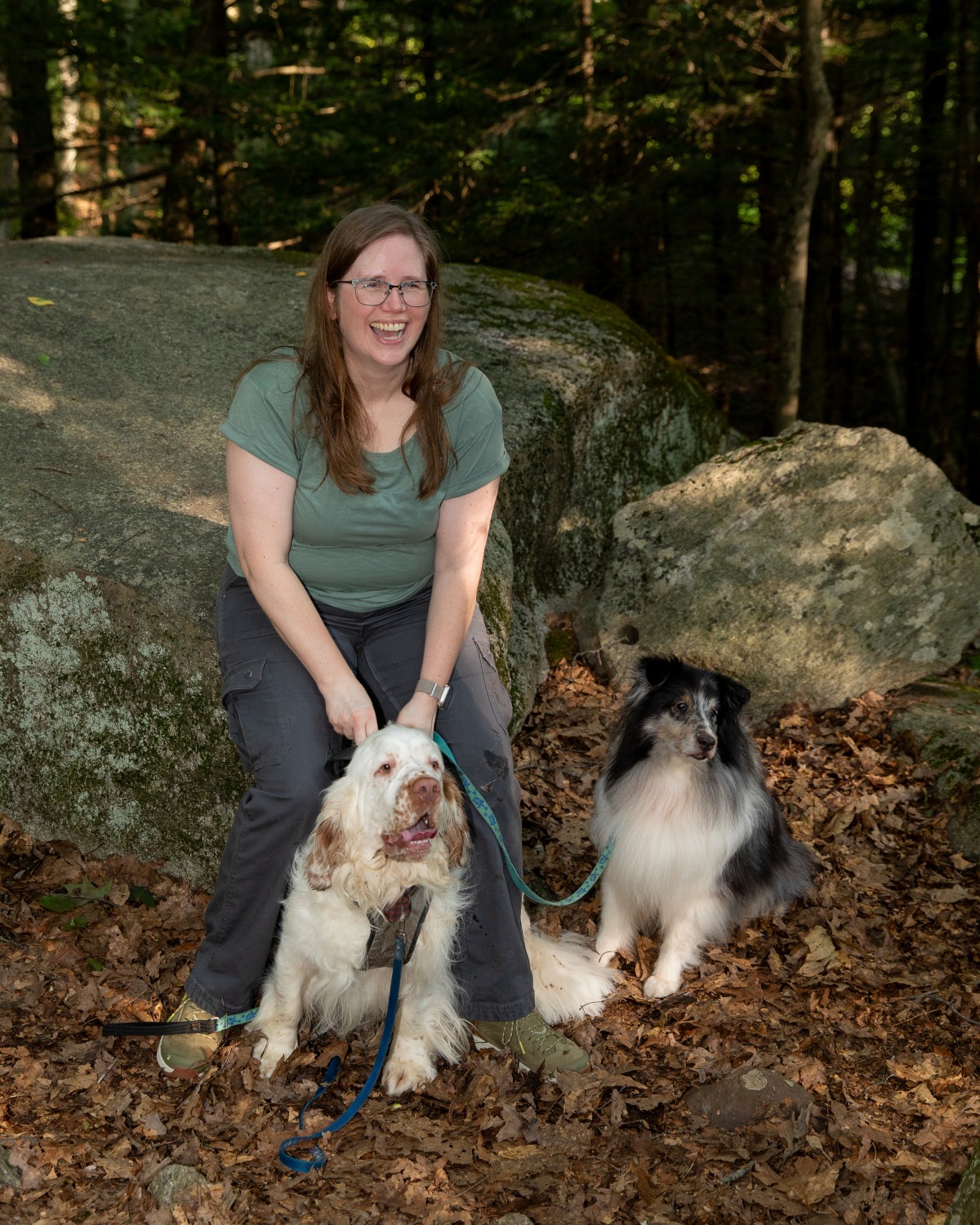 Alexis Soutter, DVM with her dogs, Fizzgig and Mitra - Pawsome Vet Care - Enfield Connecticut Alexis Soutter, DVM with her dogs, Fizzgig and Mitra - Pawsome Vet Care - Enfield Connecticut
