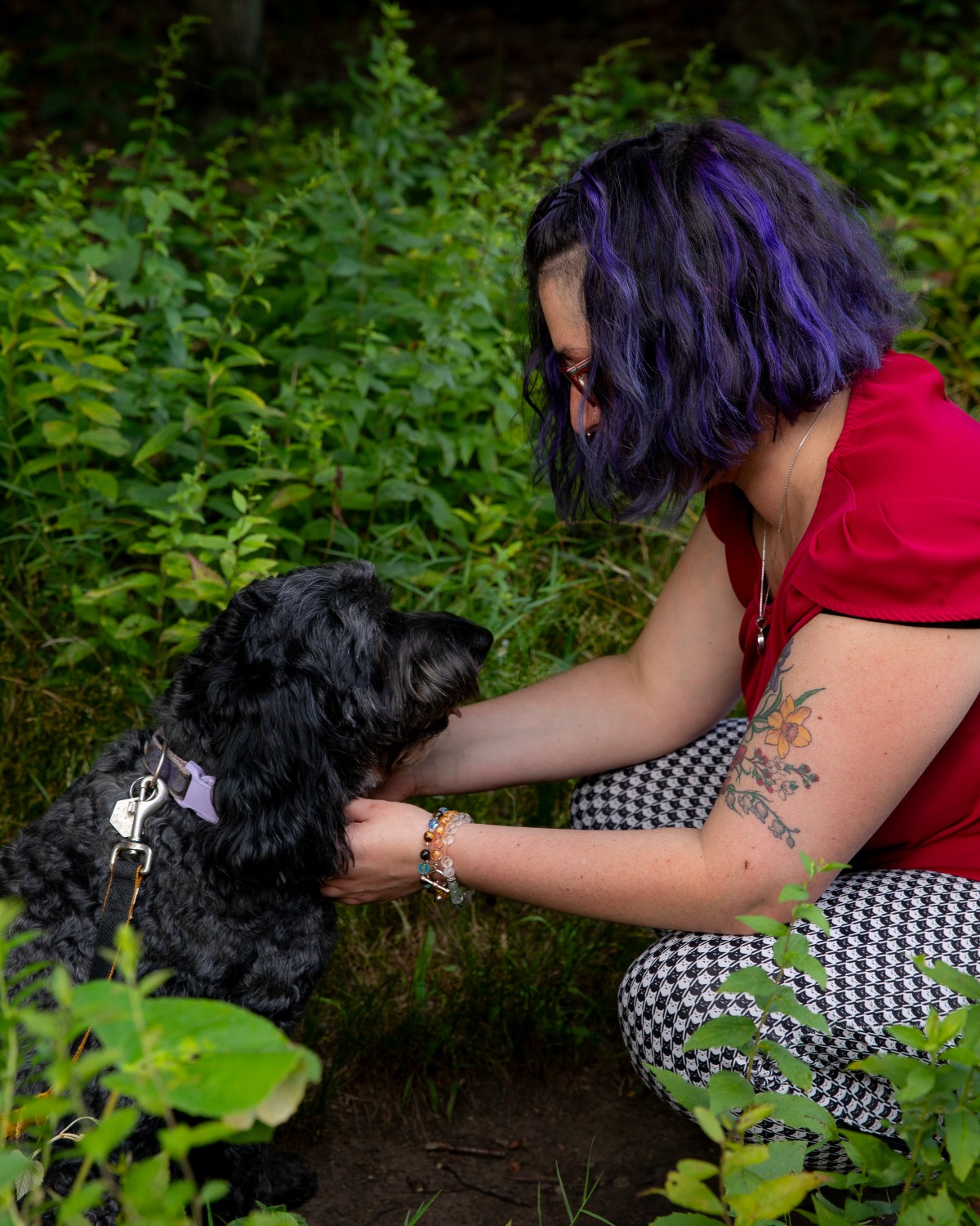 Marie Grosso Bates, BSc, BVMS & her naughty dog, Anara - Pawsome Vet Care - Enfield Connecticut